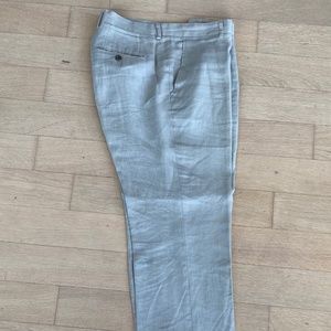 Zegna Men's Tan Linen Pants